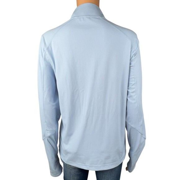 Mondetta Active Ribbed Active Top Shirt Pullover Long Sleeve Blue Womens X-Large - Picture 3 of 10